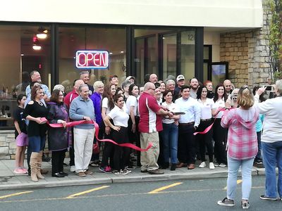 ...and the ribbon flies! Welcome to the all new Cardinal Cafe!